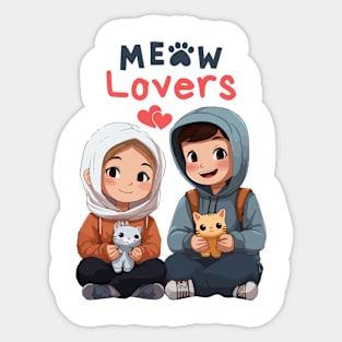 Funny Sayings Cat Meow Lovers Sticker